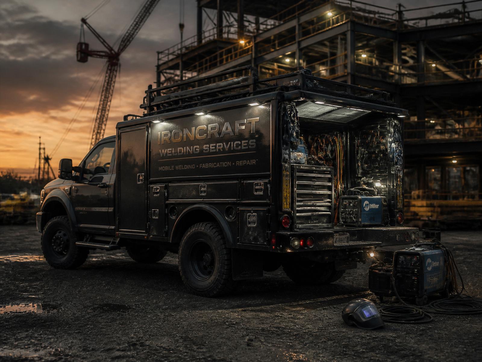 CPR Welding mobile service rig at industrial job site
